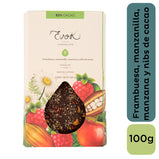 Barra Chocolate Evok 82% Nibs frambuesa manzanilla x 100g